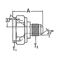 221501 37º Flare Swivel (Reducer) to 37º Flare